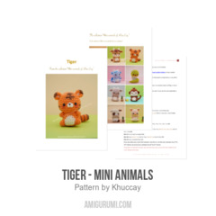 Tiger - Mini Animals amigurumi pattern by Khuc Cay