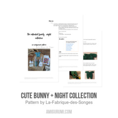 Cute bunny + night collection amigurumi pattern by La Fabrique des Songes