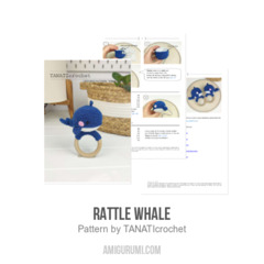 Rattle whale amigurumi pattern by TANATIcrochet