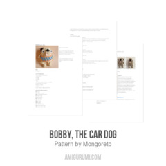 Bobby, the car dog amigurumi pattern by Mongoreto