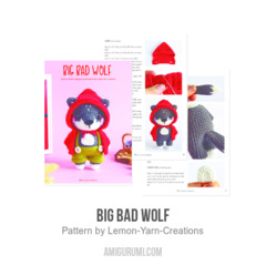 Big Bad Wolf amigurumi pattern by Lemon Yarn Creations
