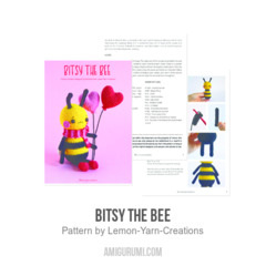 Bitsy the Bee amigurumi pattern by Lemon Yarn Creations