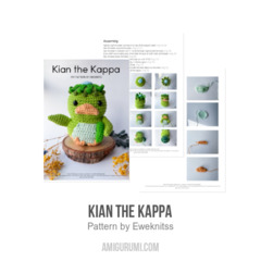 Kian the Kappa amigurumi pattern by Eweknitss