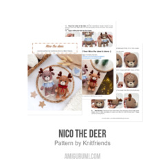 Nico the deer amigurumi pattern by Knit.friends