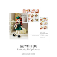 Lady with dog amigurumi pattern by Fluffy Tummy