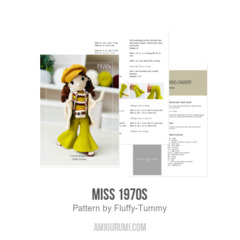 Miss 1970s amigurumi pattern by Fluffy Tummy