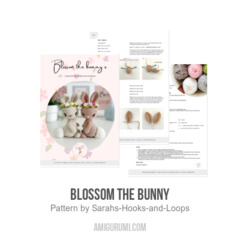 Blossom the Bunny amigurumi pattern by Sarah's Hooks & Loops