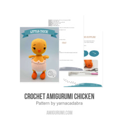 Crochet amigurumi chicken amigurumi pattern by yarnacadabra