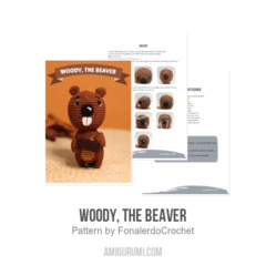 Woody, the beaver amigurumi pattern by yarnacadabra