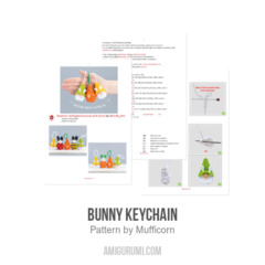 Bunny keychain amigurumi pattern by Mufficorn