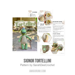 Signor Tortellini amigurumi pattern by SarahDeeCrochet
