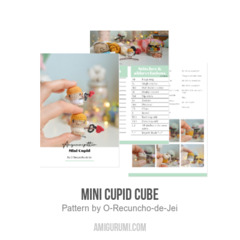 Mini Cupid cube amigurumi pattern by O Recuncho de Jei