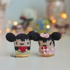 Mini Mickey and Minnie amigurumi amigurumi pattern by O Recuncho de Jei