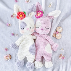 Nibbles the Bunny Lovey amigurumi pattern by One and Two Company