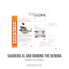 Sharkira XL and Ramona the Remora amigurumi pattern by IlDikko