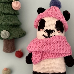 Pascual the panda in a vest  amigurumi pattern by Los sospechosos