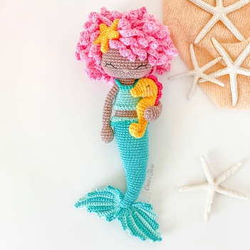 Lyra the Mermaid Dolly amigurumi pattern by One and Two Company
