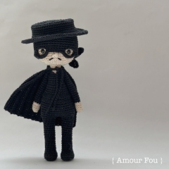 Zorro amigurumi pattern by Amour Fou