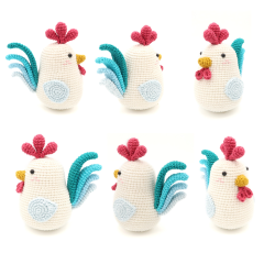 Rooster, Chicken amigurumi pattern by RoKiKi