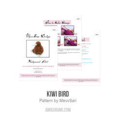 Kiwi Bird amigurumi pattern by MevvSan