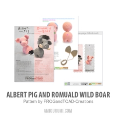 Albert Pig & Romuald Wild Boar amigurumi pattern by FROGandTOAD Creations