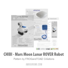 CHIBI - Mars Moon Lunar ROVER Robot amigurumi by FROGandTOAD Creations