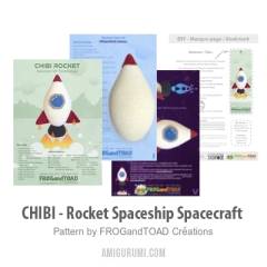 CHIBI - Rocket Spaceship Spacecraft amigurumi by FROGandTOAD Creations
