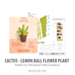Cactus - Lemon Ball Flower Plant amigurumi by FROGandTOAD Creations
