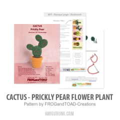 Cactus - Prickly Pear Flower Plant amigurumi by FROGandTOAD Creations