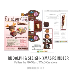 Rudolph & Sleigh - Xmas Reindeer amigurumi pattern by FROGandTOAD Creations
