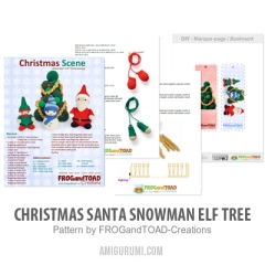 Christmas Santa Snowman Elf Tree amigurumi pattern by FROGandTOAD Creations