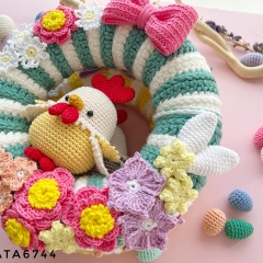 Crochet Easter Wreath with Chick amigurumi by RNata