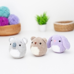 Squishmallows, Koala, Bunny, bear amigurumi pattern by Diminu