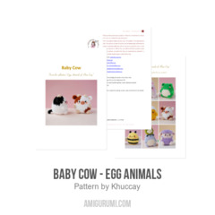 Baby Cow - egg animals amigurumi pattern by Khuc Cay