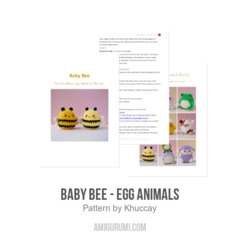 Baby Bee - egg animals amigurumi pattern by Khuc Cay
