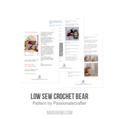Low Sew Crochet Bear amigurumi pattern by Passionatecrafter