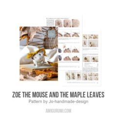 Zoe the mouse and the Maple Leaves amigurumi pattern by Jo handmade design