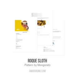 Roque Sloth amigurumi pattern by Mongoreto