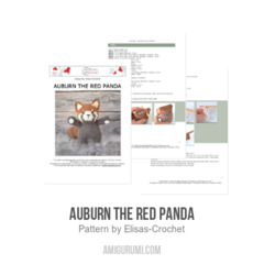 Auburn the Red Panda amigurumi pattern by Elisas Crochet