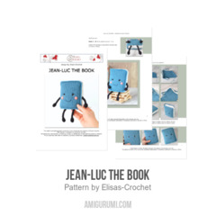 Jean-Luc the Book amigurumi pattern by Elisas Crochet