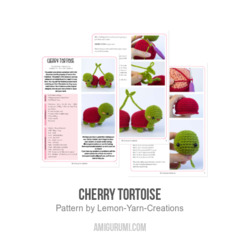 Cherry Tortoise amigurumi pattern by Lemon Yarn Creations