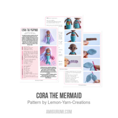 Cora the Mermaid amigurumi pattern by Lemon Yarn Creations