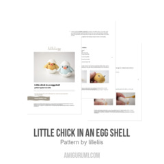 Little chick in an egg shell amigurumi pattern by lilleliis
