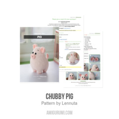 Chubby Pig amigurumi pattern by Lennutas