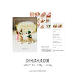 Chihuahua dog amigurumi pattern by Fluffy Tummy