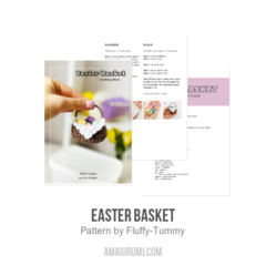 Easter basket amigurumi pattern by Fluffy Tummy