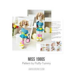 Miss 1980s amigurumi pattern by Fluffy Tummy