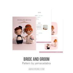 Bride and groom amigurumi pattern by yarnacadabra