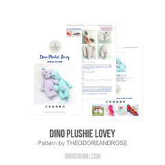 Dino Plushie Lovey amigurumi pattern by THEODOREANDROSE