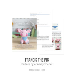 Francis the Pig amigurumi pattern by erinmaycrochet
